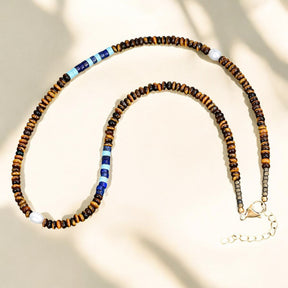 Heren Kobalt Aarde Ketting