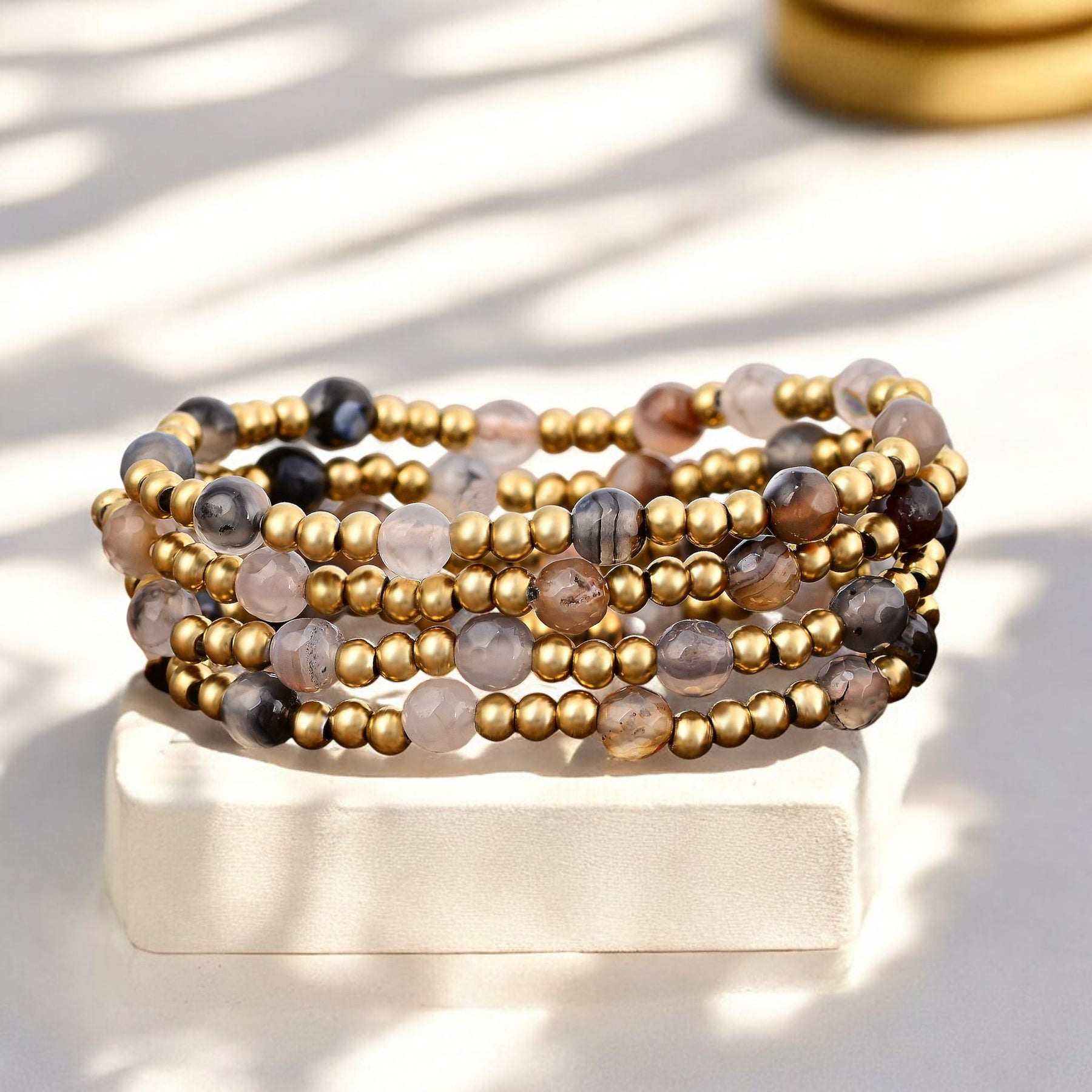 Agate Elegance Armband Set