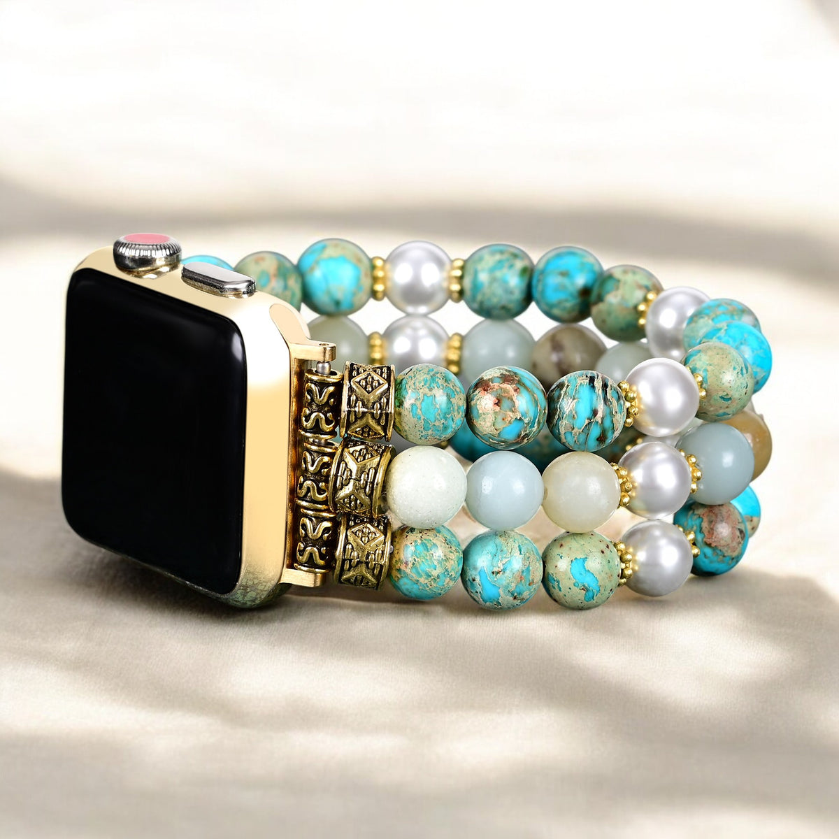 Ocean Breeze Jasper Stretch-horlogeband