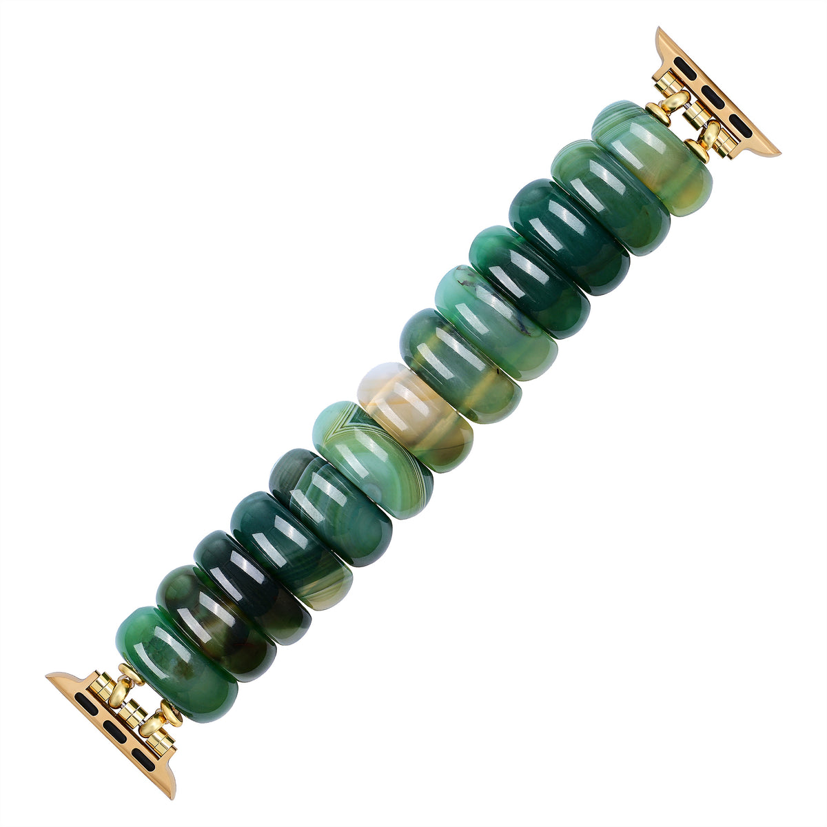 Emerald Grove Agaat Rekbare Apple Watch Band