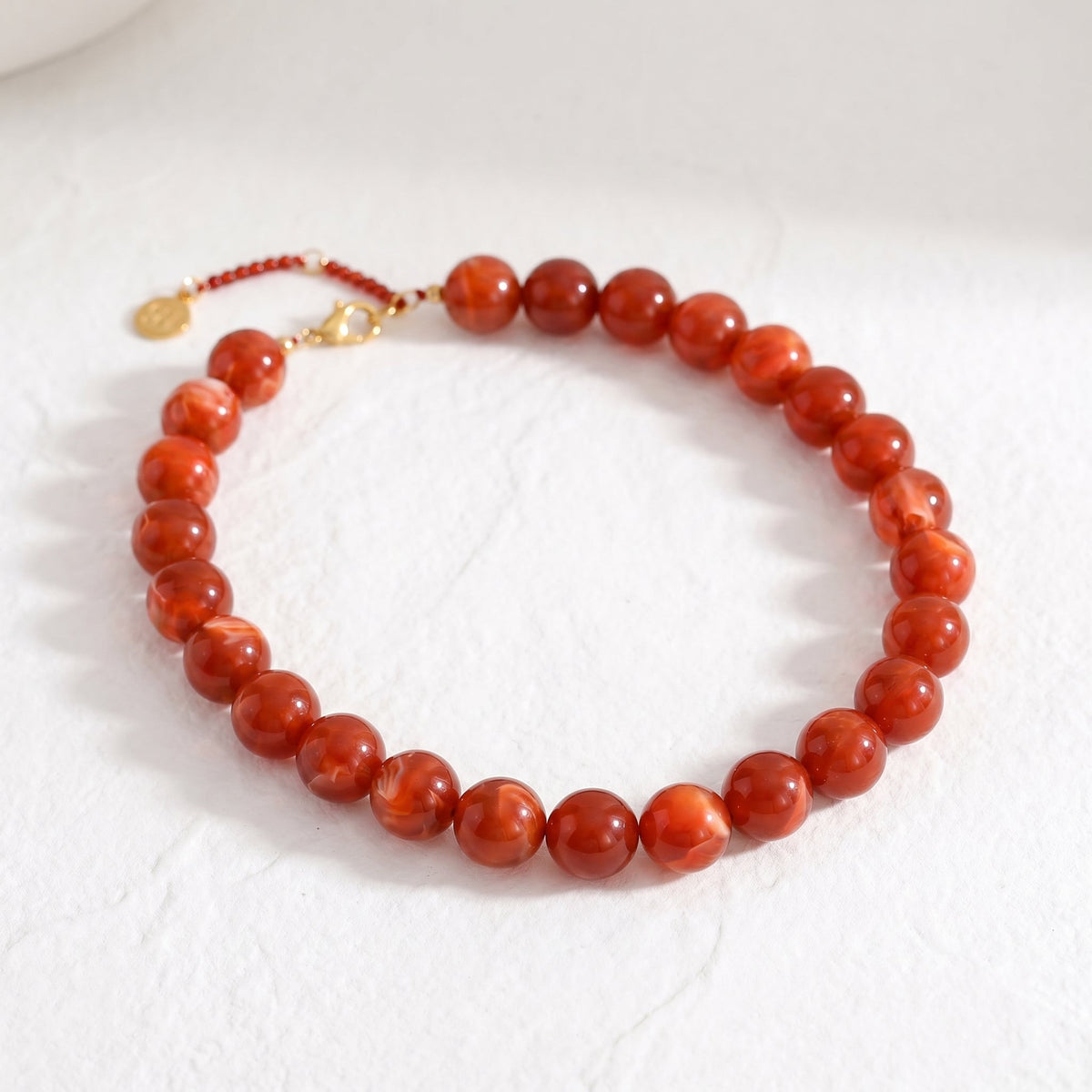 Chunky rode kralenketting