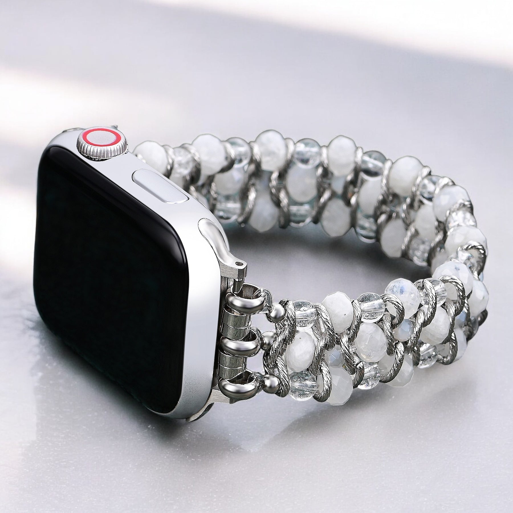 Moon Mirage Gevlochten Rekbare Apple Watch Band