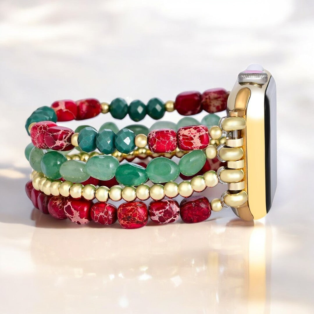 Evergreen Gouden Elegantie Kerst Apple Watch Band