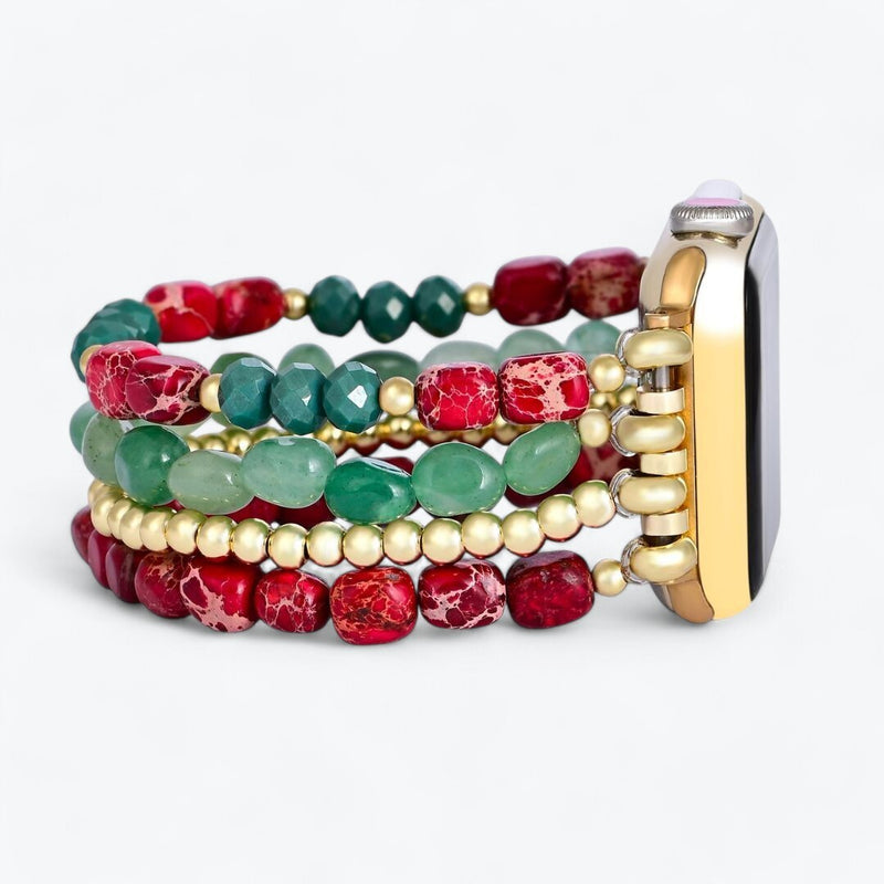 Evergreen Gouden Elegantie Kerst Apple Watch Band