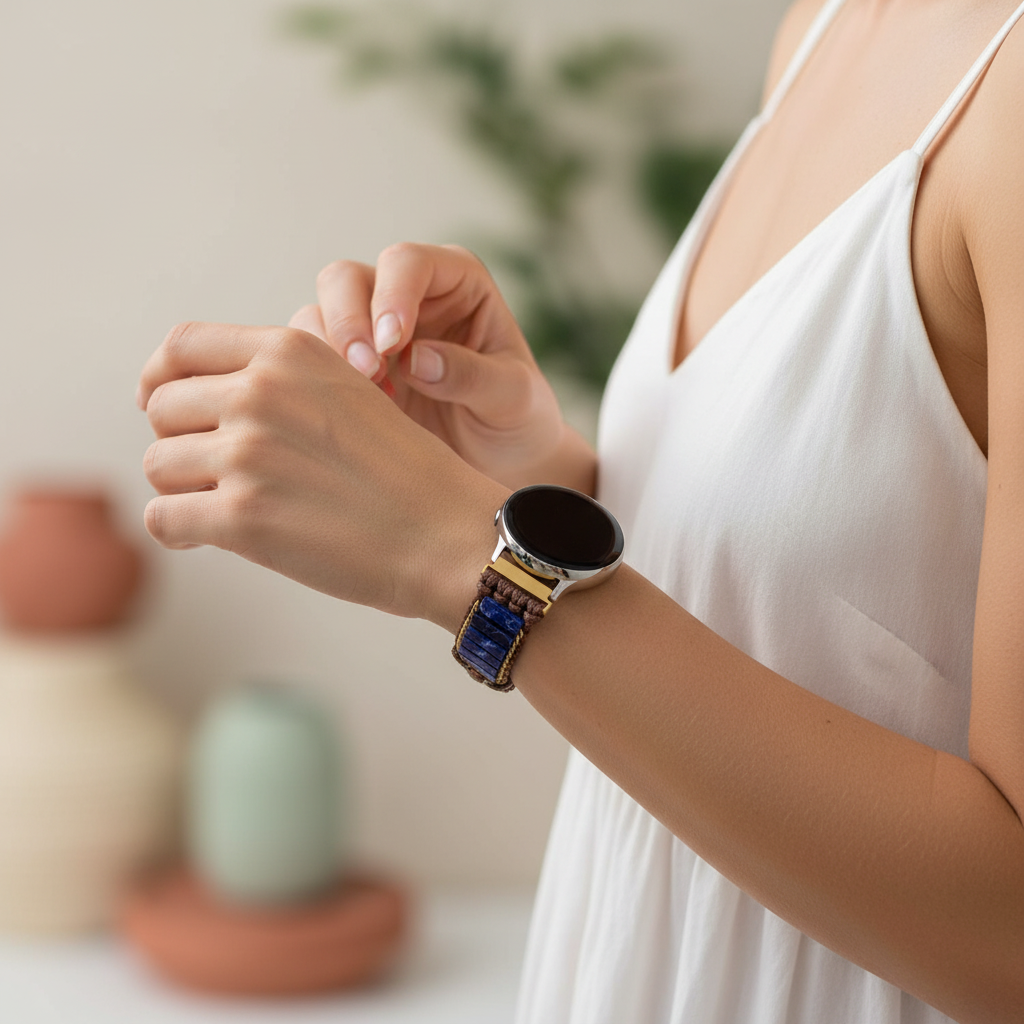 Azuren Jaspis-bandje voor de Samsung Galaxy Watch