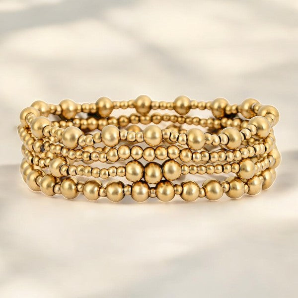 Gouden Bescheiden Armband Set