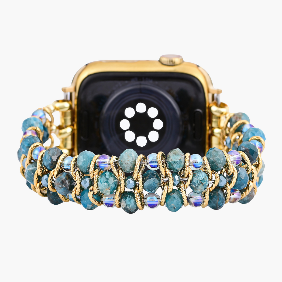 Crystal Shores gevlochten rekbare Apple Watch bandje