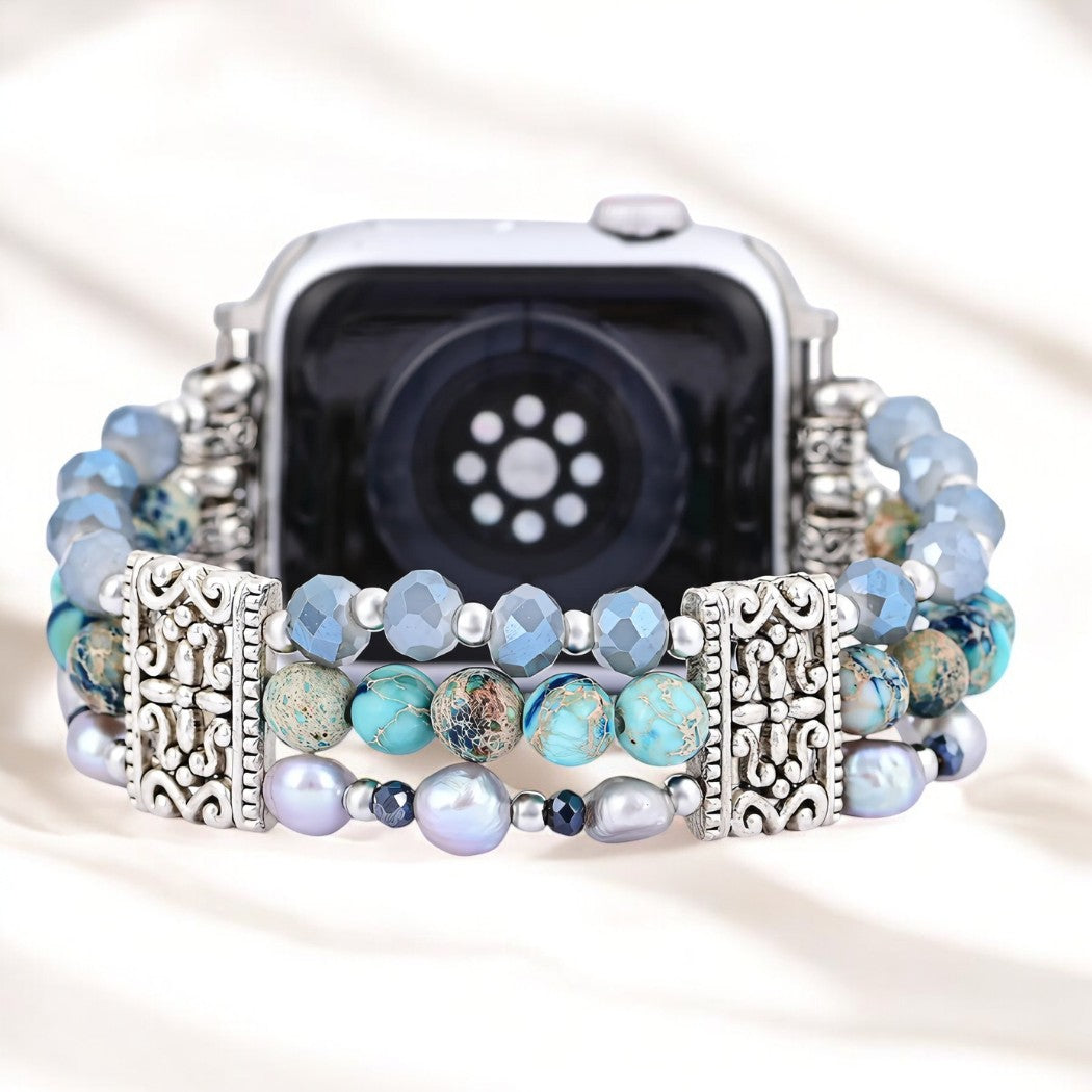 Ambachtelijke Jasper Nomadische Stretch Apple Watch Band