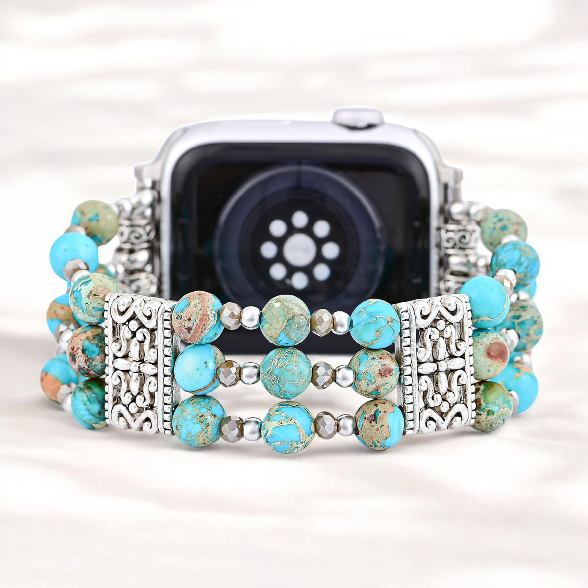 Ambachtelijke Turquoise Spirit Stretch Apple Watch-band