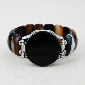 Boheemse Onyx Elegantie Elastische Samsung Galaxy Horlogeband