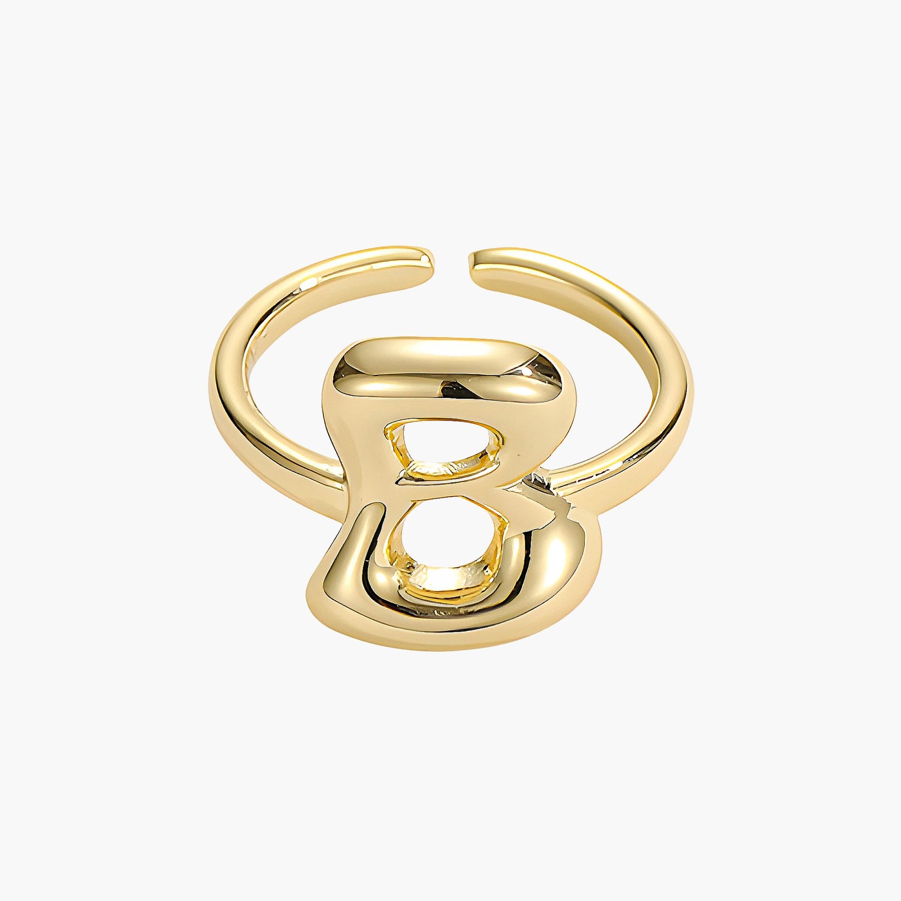 Gouden Glow Bubble Letter Initial Ketting