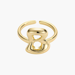 Gouden Glow Bubble Letter Initial Ketting