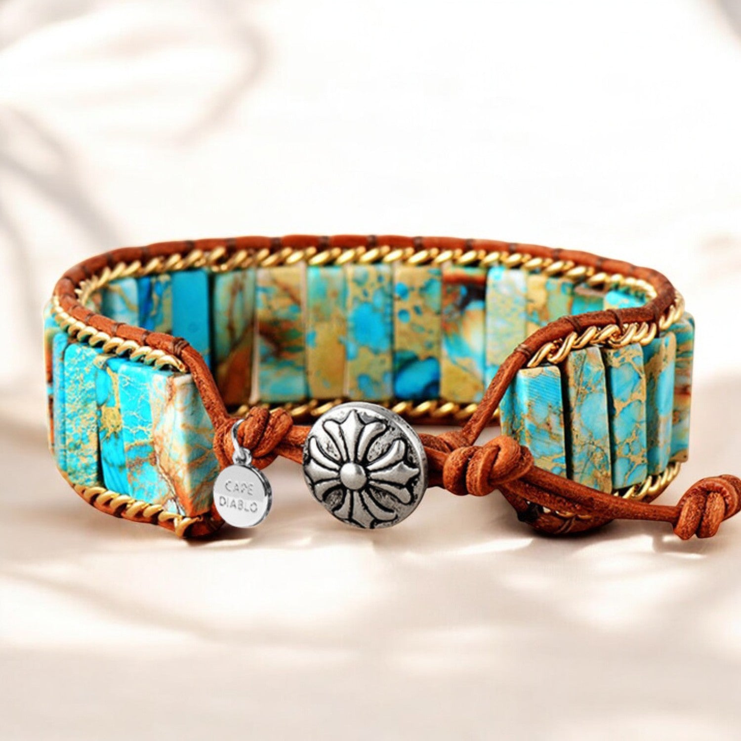 Turkooise Jaspis Energie Armband