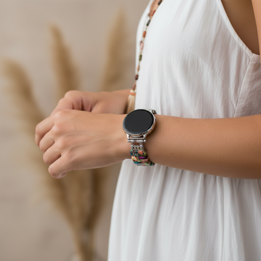 Chique Bloemen Samsung Galaxy Stretch Horlogeband