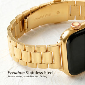 Klassieke gouden luxe Apple Watch-band