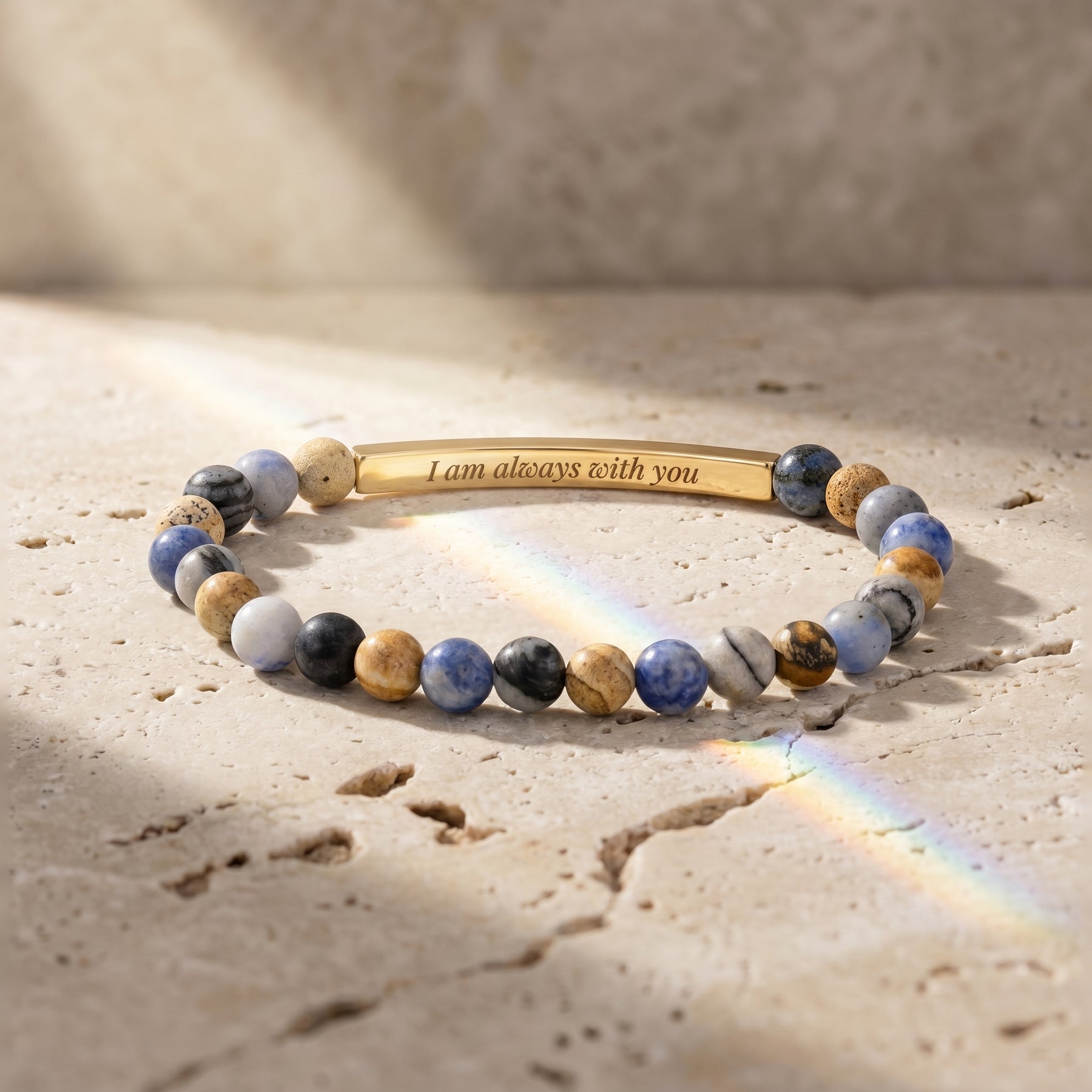 Geheime Boodschap Pastelstenen Armband
