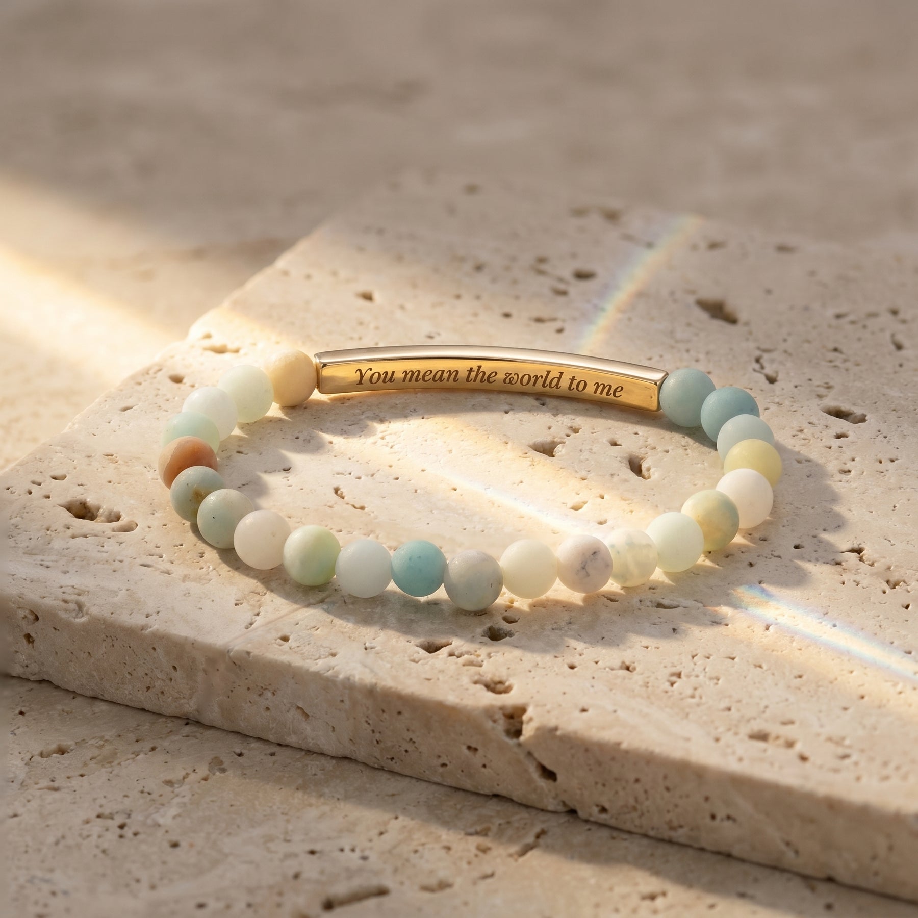 Geheime Boodschap Pastelstenen Armband