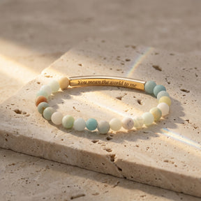 Geheime Boodschap Pastelstenen Armband