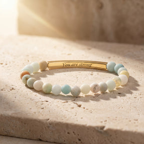 Geheime Boodschap Pastelstenen Armband