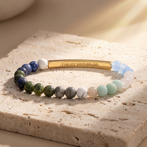 Geheime Boodschap Pastelstenen Armband