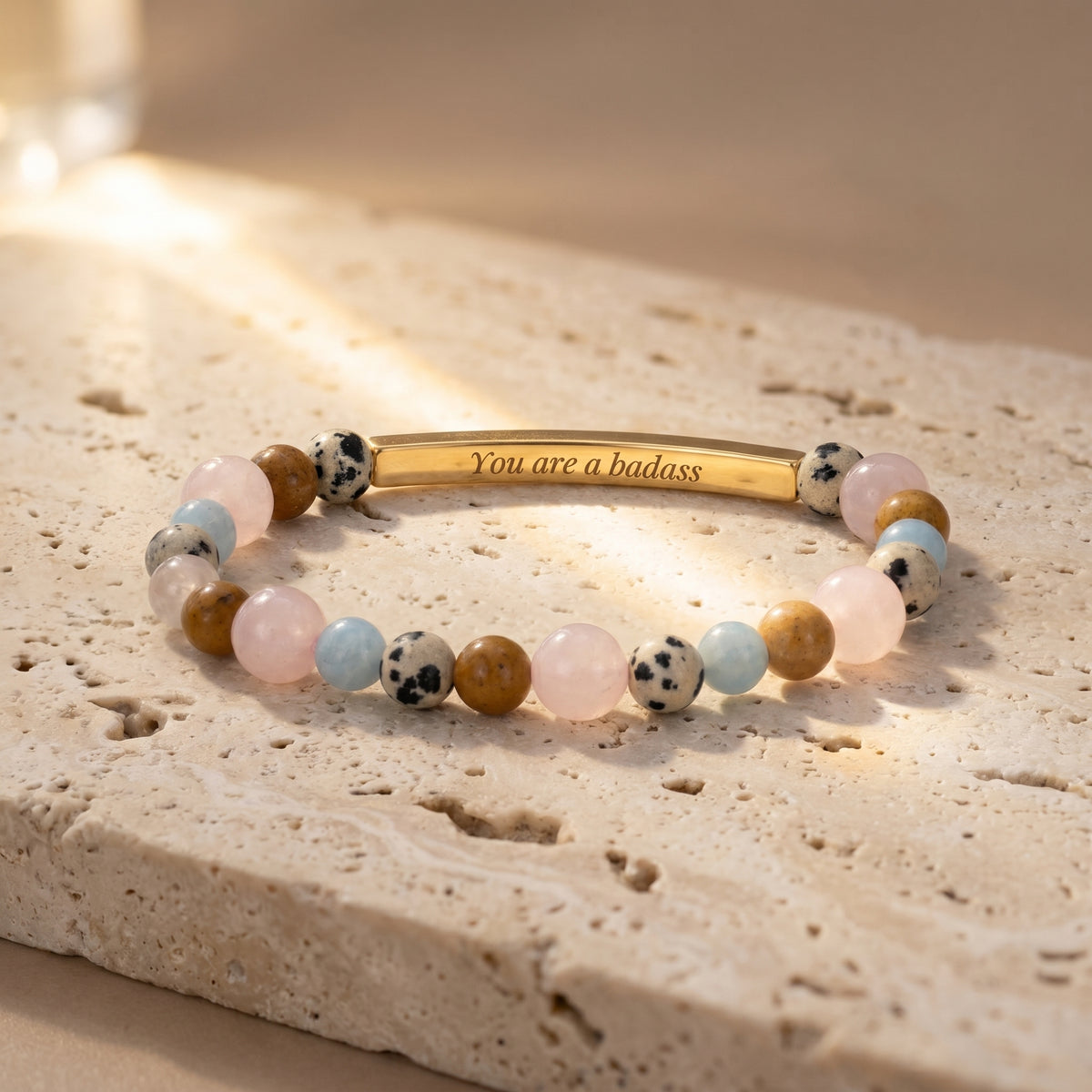 Secret Message Stone Bracelets