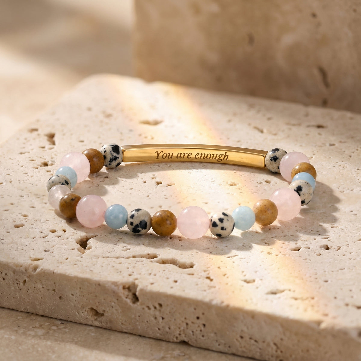 Secret Message Stone Bracelets