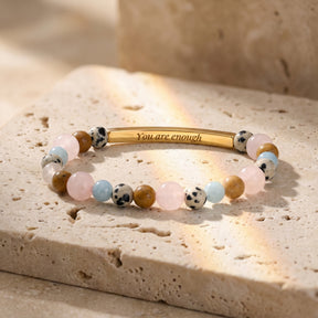 Geheime Boodschap Pastelstenen Armband