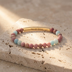Geheime Boodschap Pastelstenen Armband