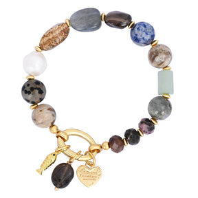 Obsidian Hart Bedelarmband