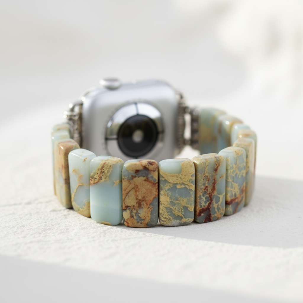 Earth Tibetaanse Jaspis Stretch Apple Watch Band