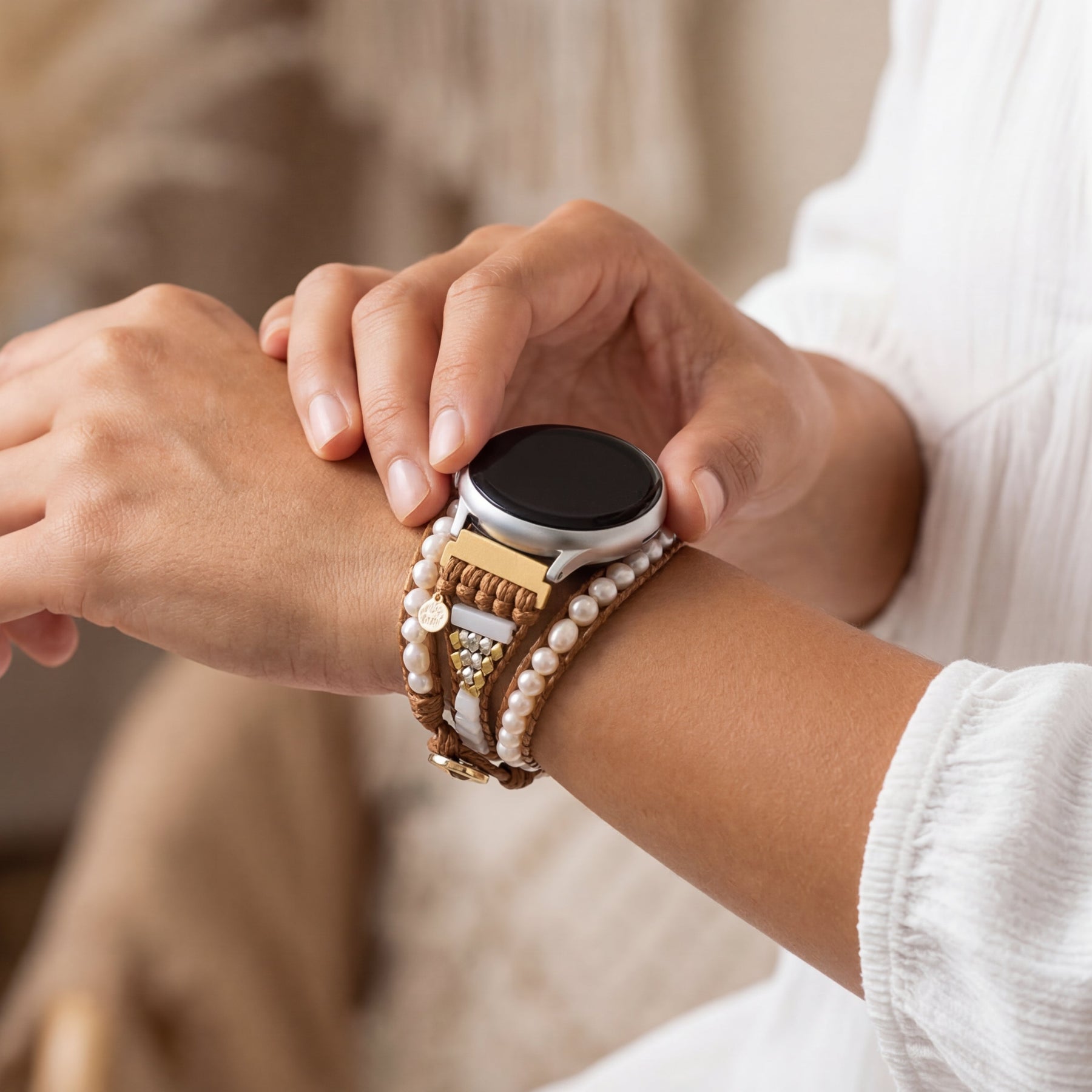 Zoetwaterparel Samsung Galaxy Watch-band