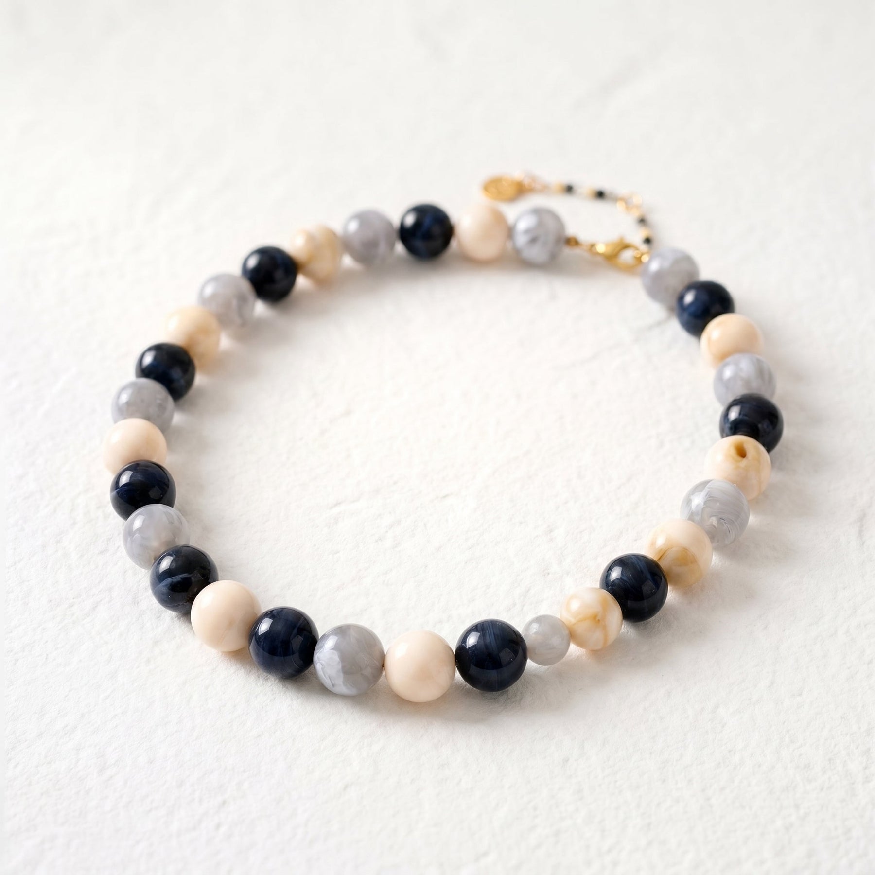 Chunky blauwe kralenketting