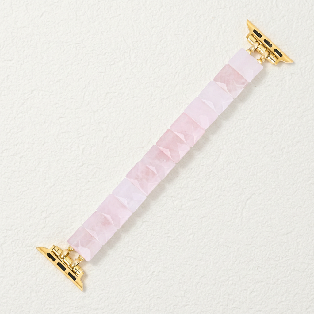 Blush Liefde Kwarts Rekbare Apple Watch Bandje