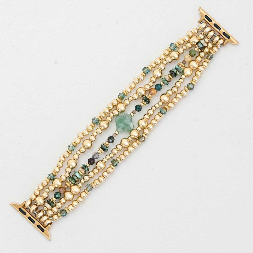 Gouden Oase Rekbare Apple Watch Bandje