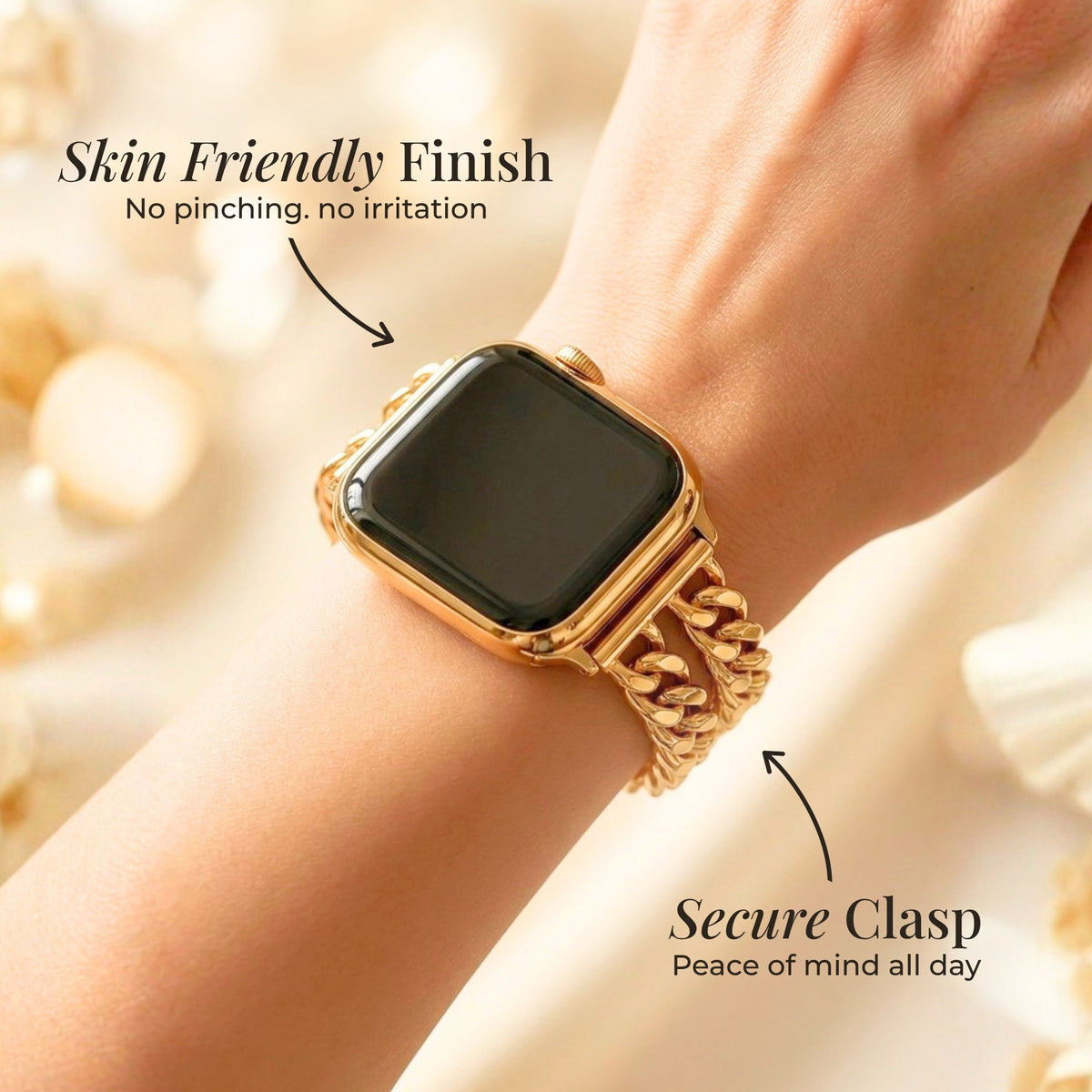 Gouden Curve Luxe Apple Watch Bandje