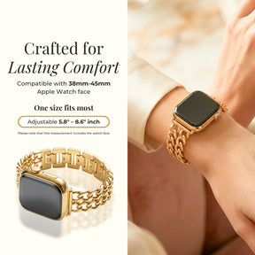 Gouden Curve Luxe Apple Watch Bandje
