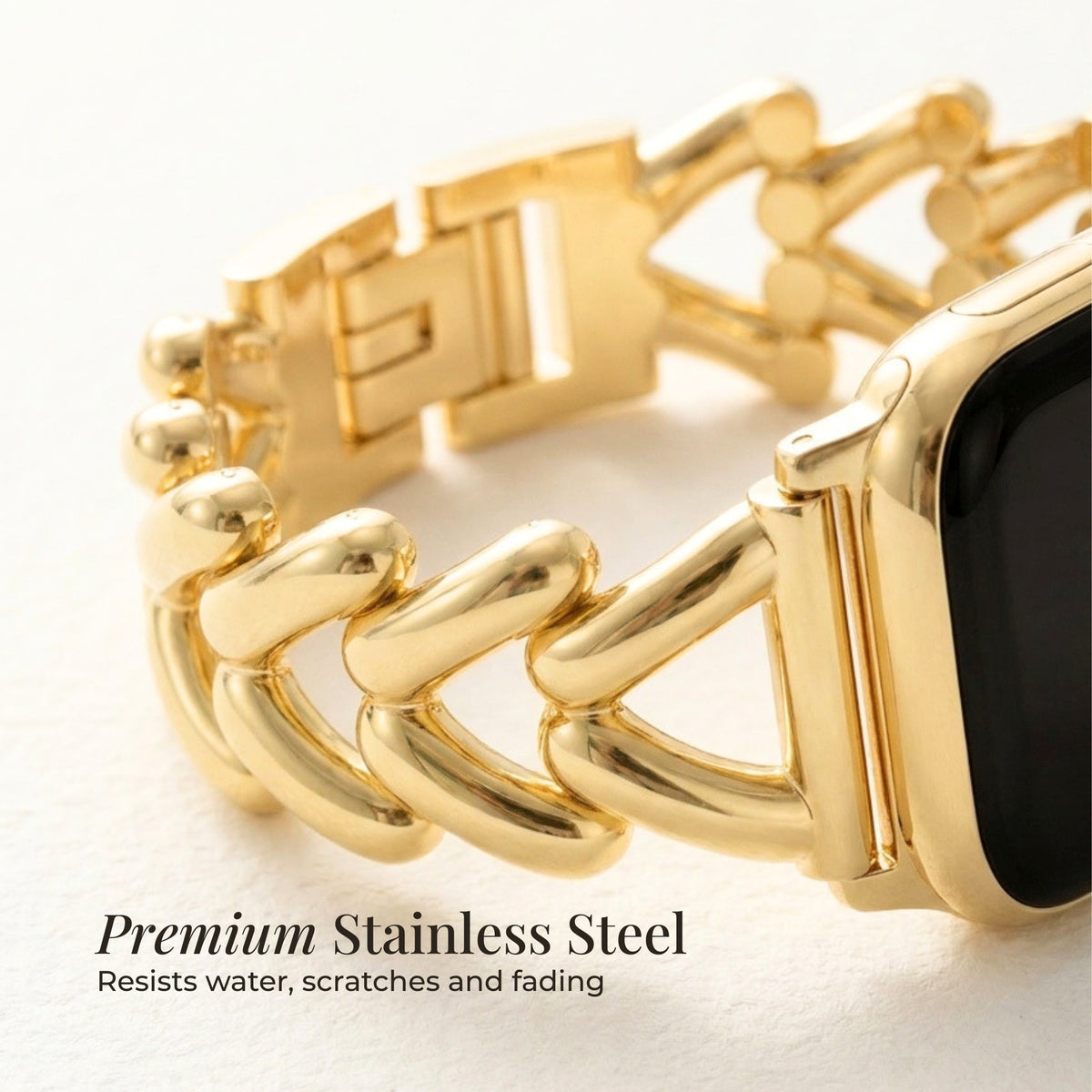 Gouden Vlecht Luxe Apple Watch Bandje