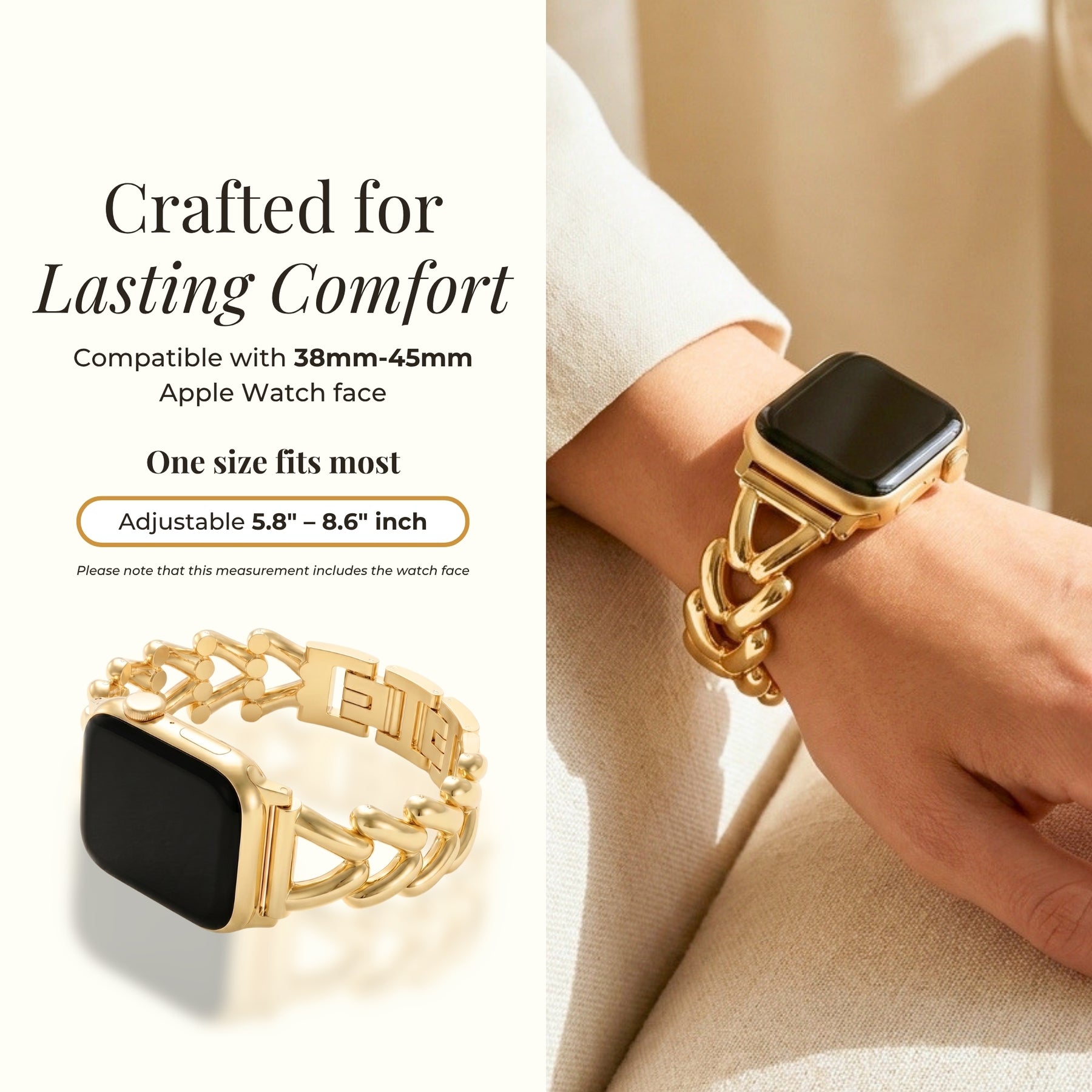 Gouden Vlecht Luxe Apple Watch Bandje