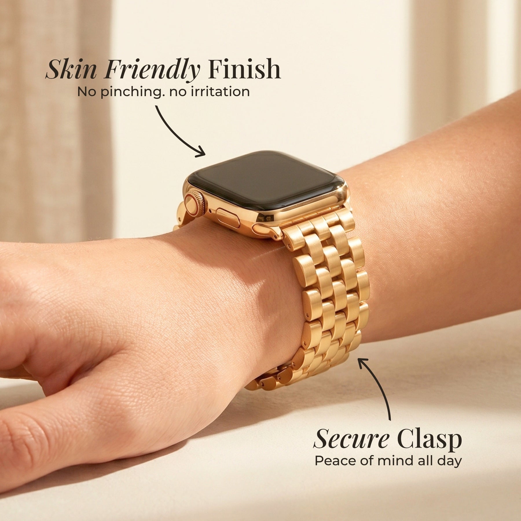 Gouden Chic Luxe Apple Watch Bandje