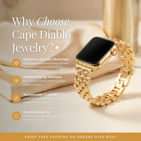 Gouden Chic Luxe Apple Watch Bandje