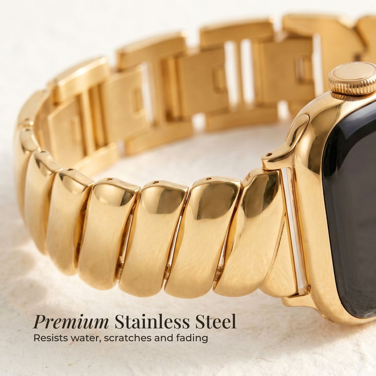 Gouden Glamour Luxe Apple Watch Bandje