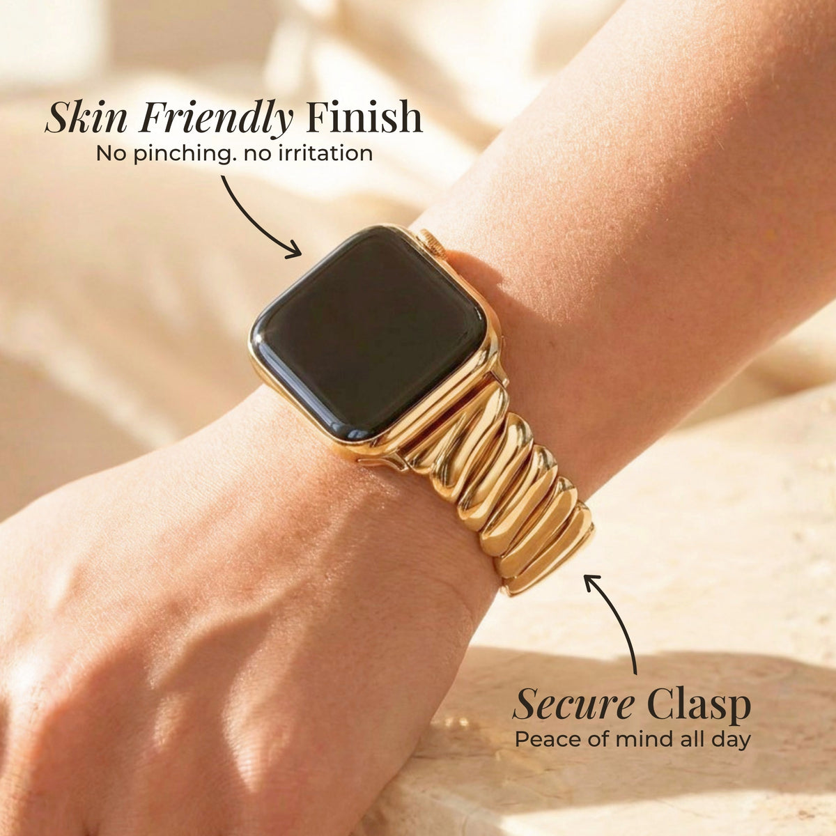 Gouden Glamour Luxe Apple Watch Bandje