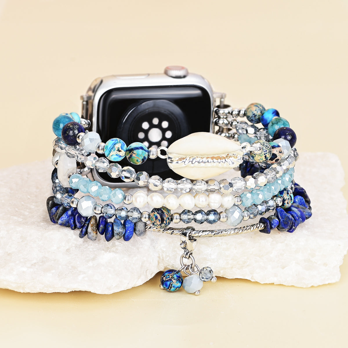 Intense Jasper Glimmer Stretch Apple Watch-band