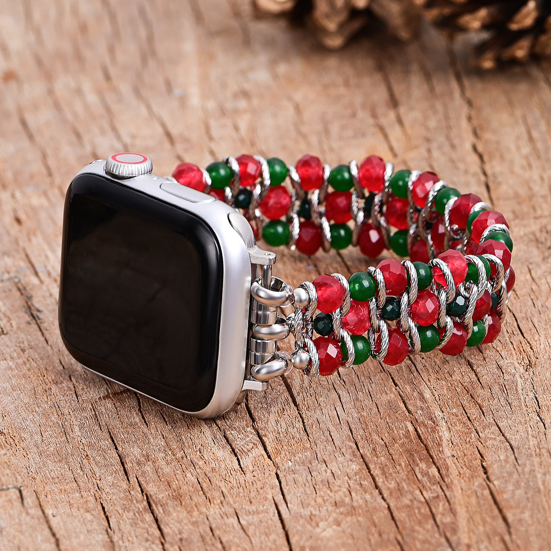 Christmas Charm Stretch Apple Watch Bandje
