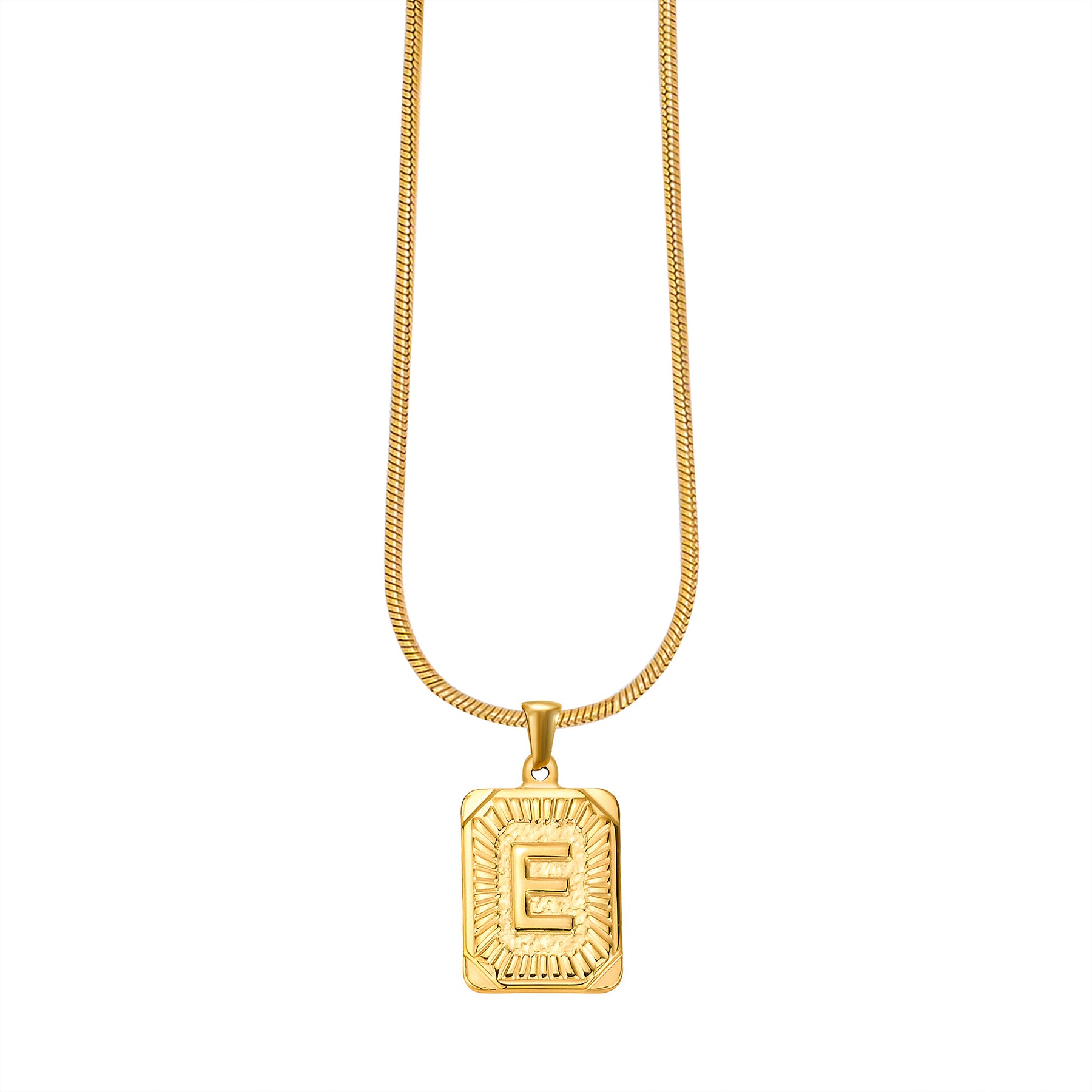 Gouden Glow Bubble Letter Initial Ketting