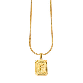 Gouden Glow Bubble Letter Initial Ketting