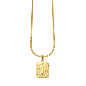 Gouden Glow Bubble Letter Initial Ketting