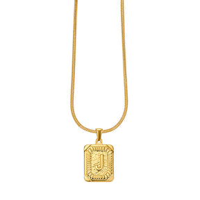 Gouden Glow Bubble Letter Initial Ketting