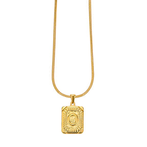 Gouden Glow Bubble Letter Initial Ketting