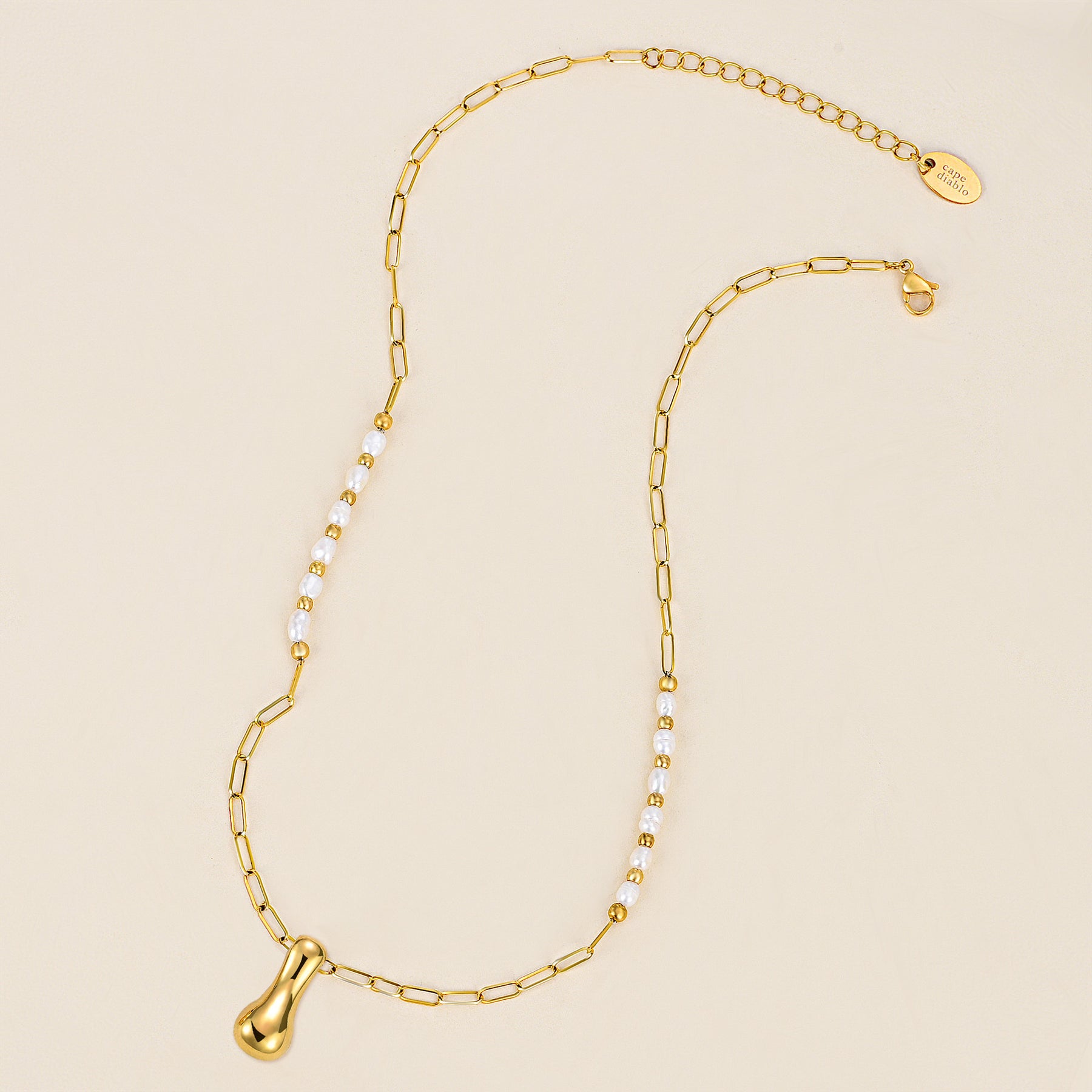 Gouden Glow Bubble Letter Initial Ketting